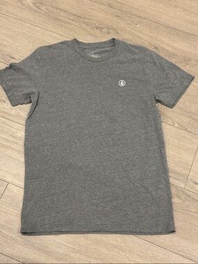 Volcom Gray Short Sleeve Logo Crew Tee
